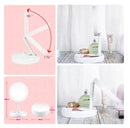 Espelho de Maquiagem 10x com LED – Iluminação Dupla e Organização Prática!