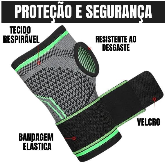 Munhequeira Ortopédica Ajustável – Alívio para Tendinite e Suporte para Atividades Físicas