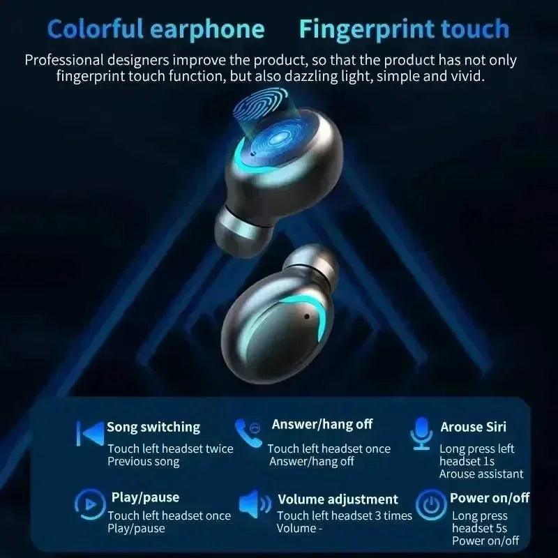 Fone de Ouvido Bluetooth TWS F9-5 – Som Hi-Fi, Microfone Integrado e Design Esportivo