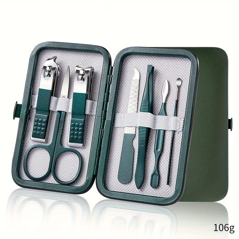 Kit Profissional de Manicure e Pedicure – Peças em Aço Inoxidável com Estojo de Viagem