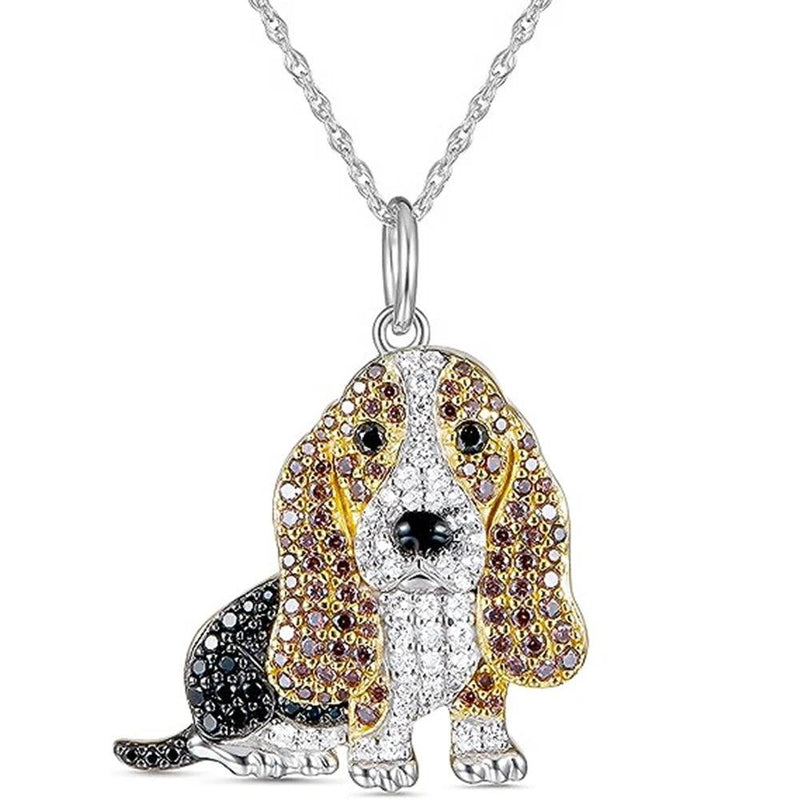 Colar de Pingente de Cachorro Schnauzer Exquisito e Fofo para Mulheres - Joia Elegante para Pet, Acessórios de Animais, Presente para Amantes de Cães
