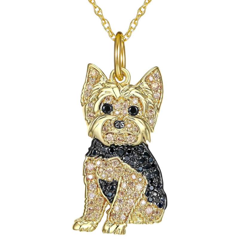 Colar de Pingente de Cachorro Schnauzer Exquisito e Fofo para Mulheres - Joia Elegante para Pet, Acessórios de Animais, Presente para Amantes de Cães